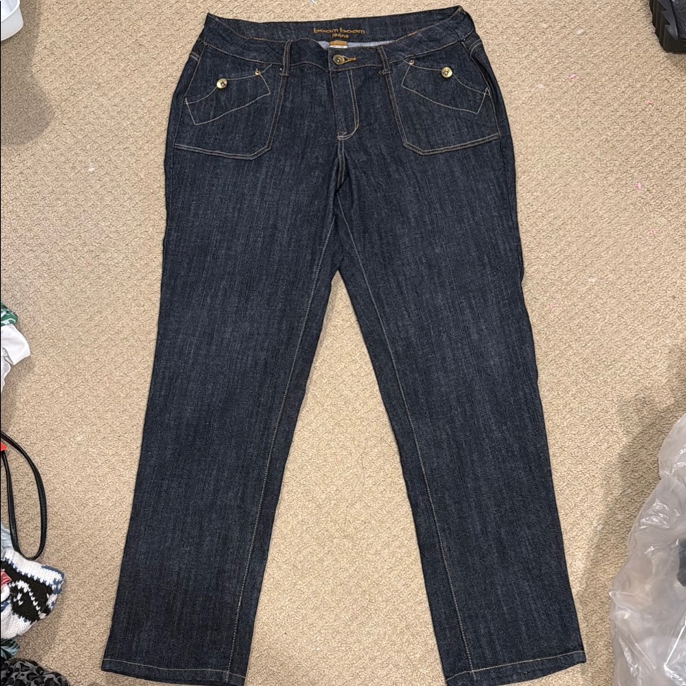 Boom Boom Jeans Gray Straight Leg Denim